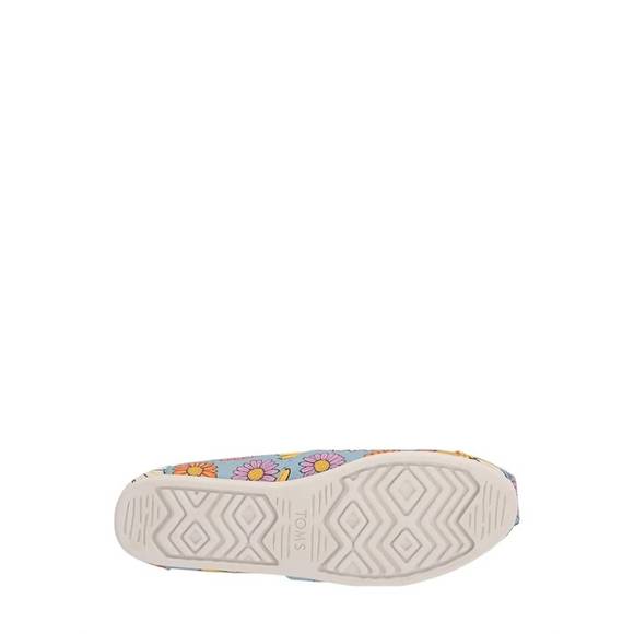 NEW TOMS women's alpargata flat loafer in pastel blue daisies - Picture 5 of 8